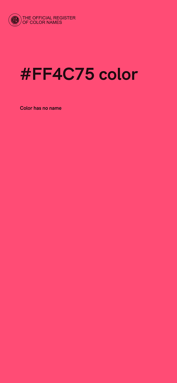 #FF4C75 color image