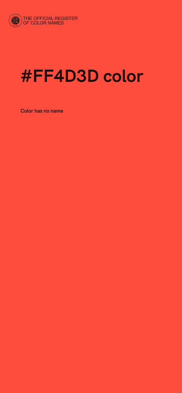 #FF4D3D color image