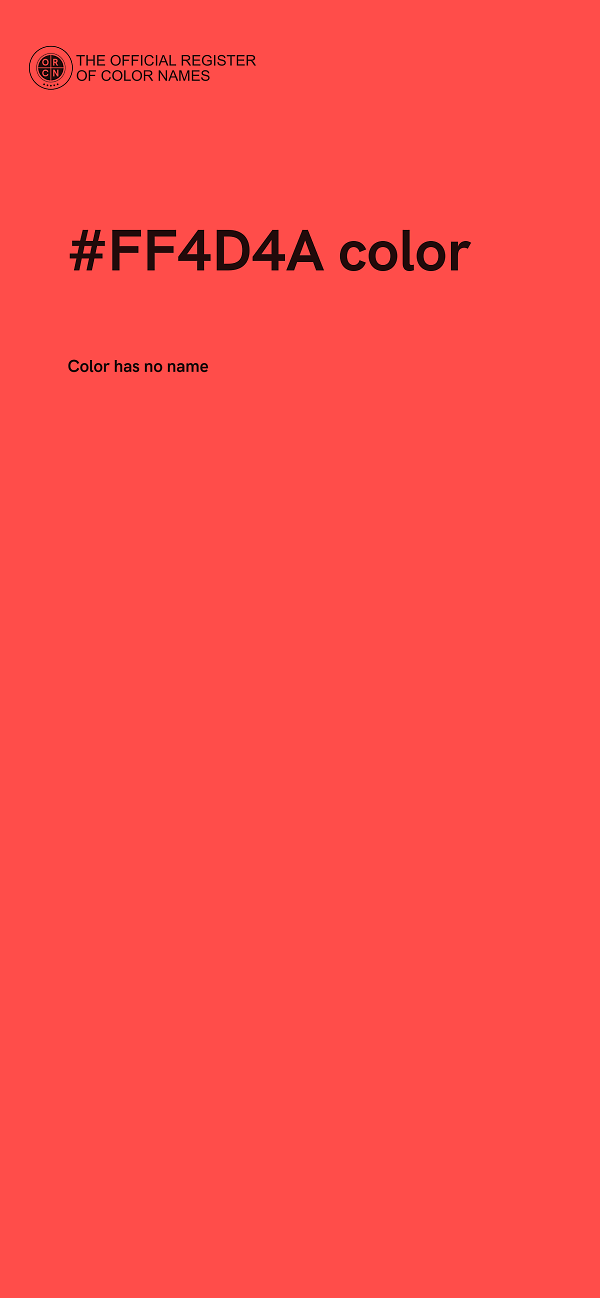 #FF4D4A color image