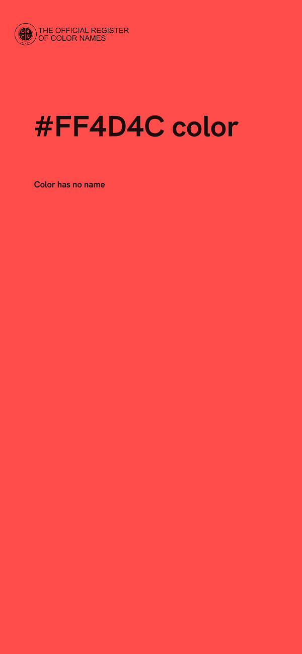 #FF4D4C color image