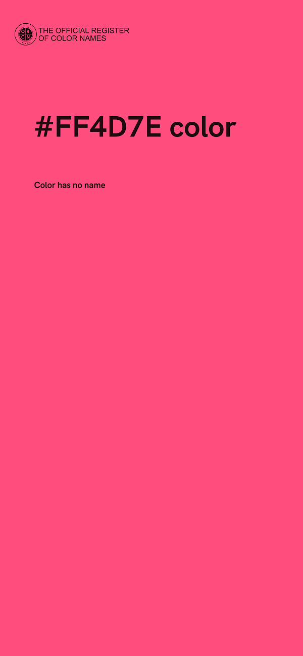 #FF4D7E color image