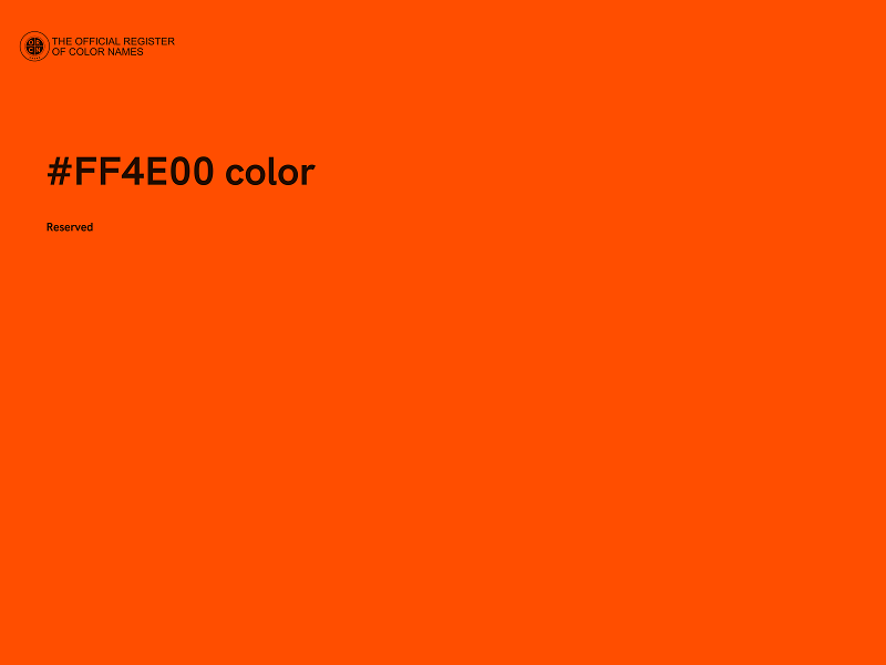 #FF4E00 color image