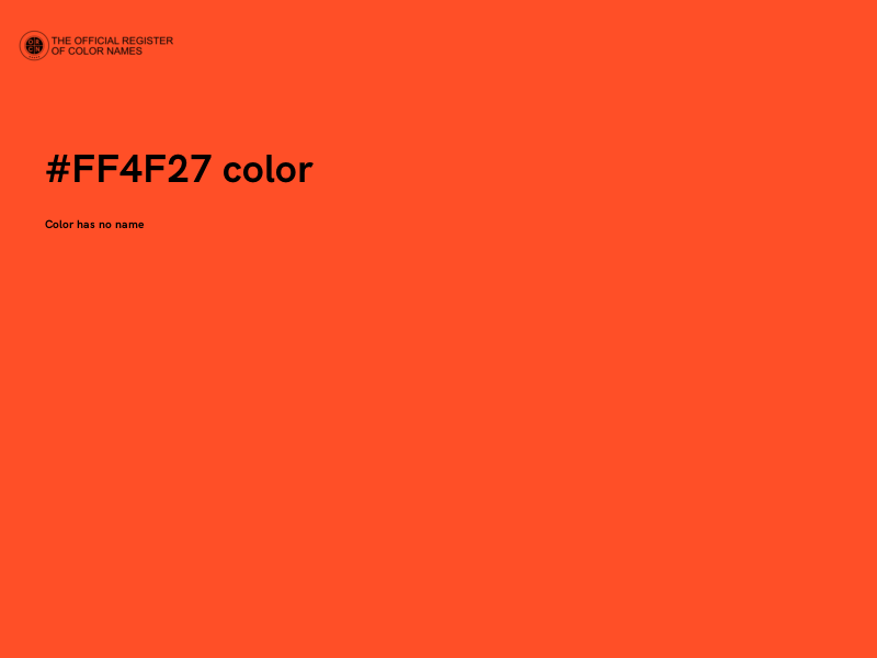 #FF4F27 color image