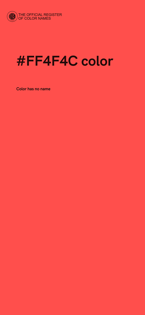 #FF4F4C color image