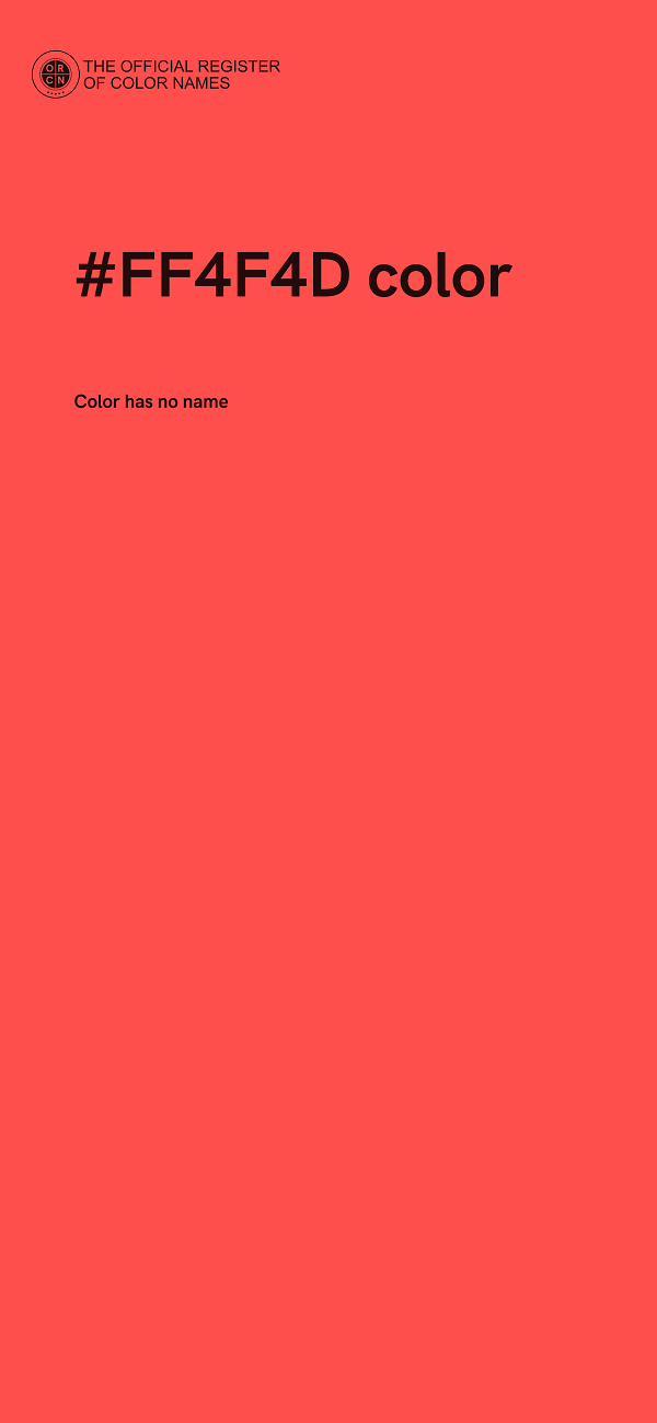 #FF4F4D color image
