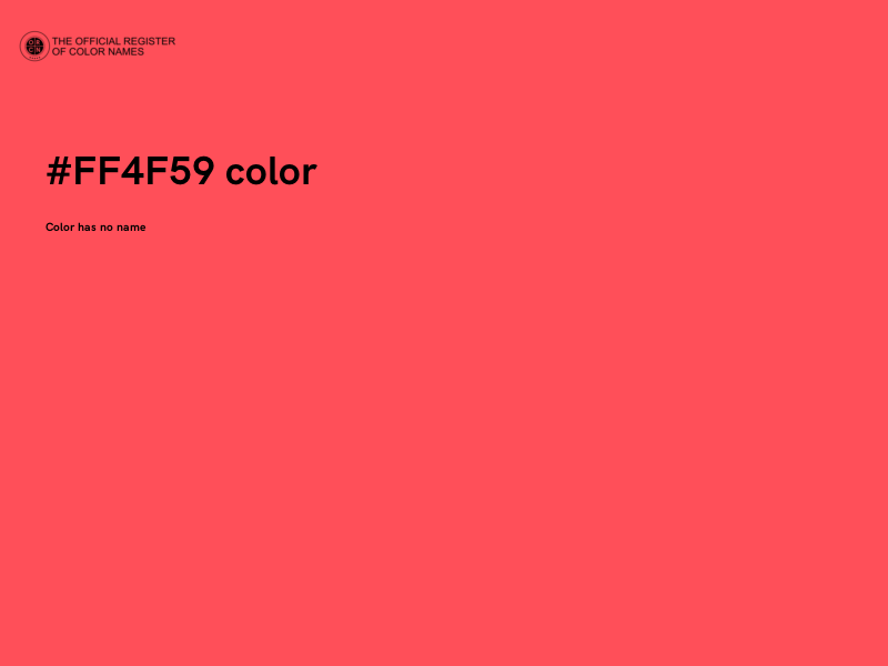 #FF4F59 color image