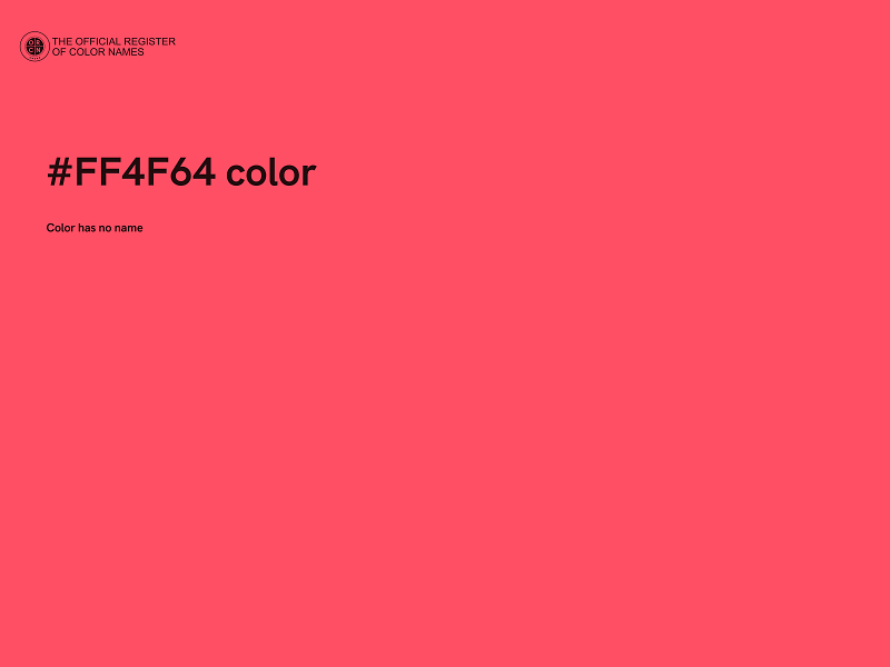 #FF4F64 color image