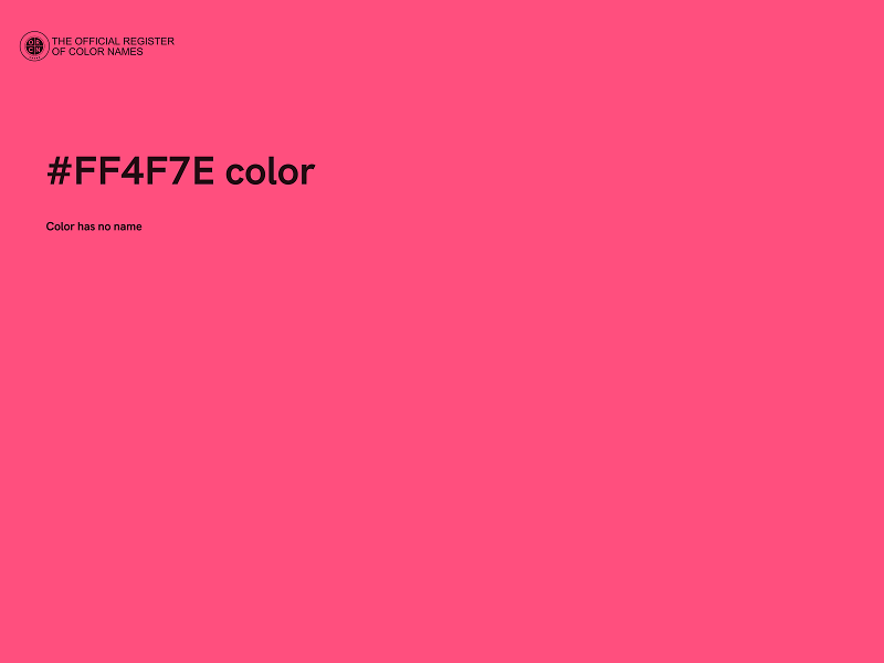 #FF4F7E color image