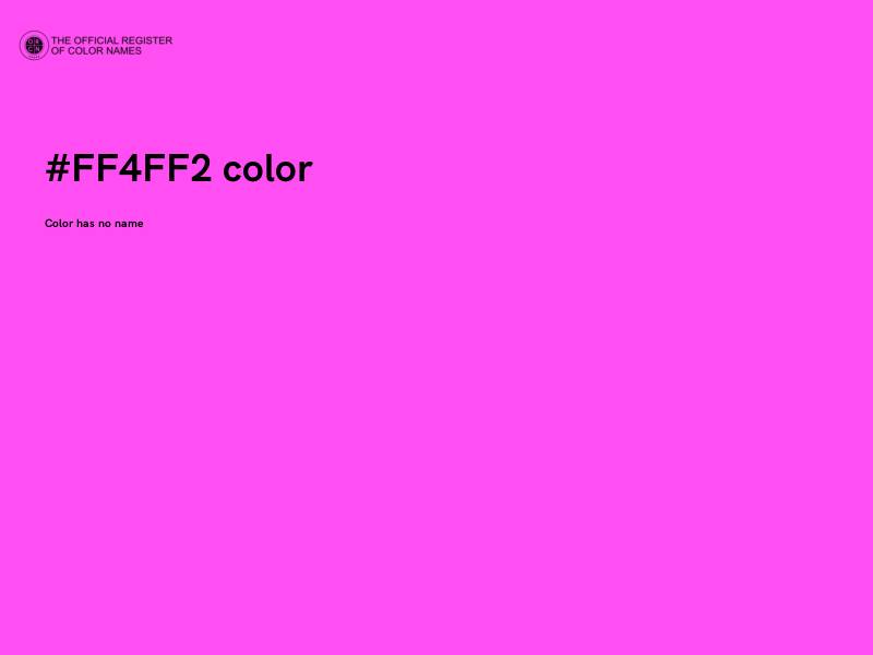 #FF4FF2 color image