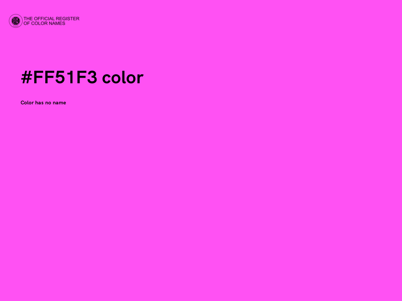 #FF51F3 color image