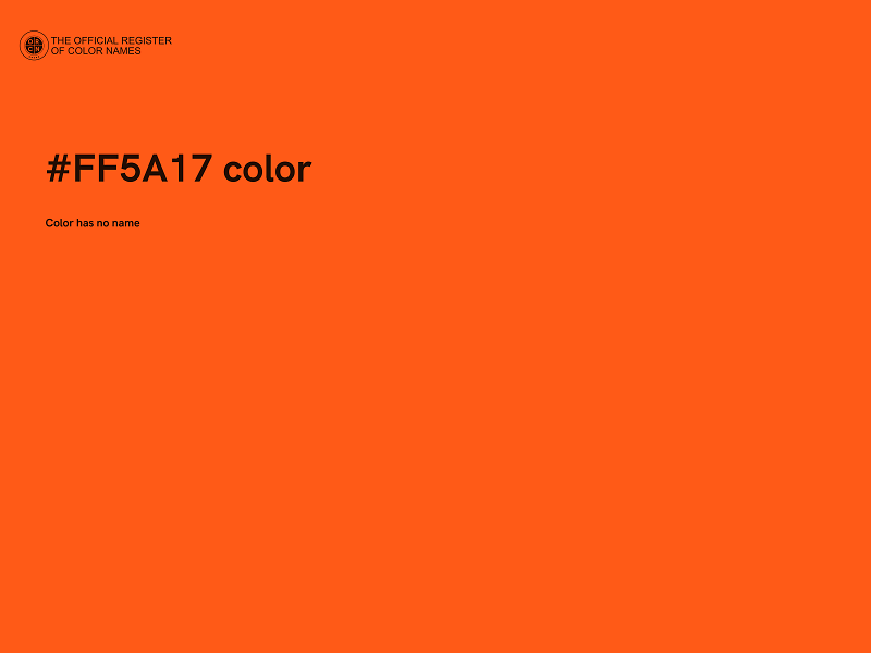 #FF5A17 color image
