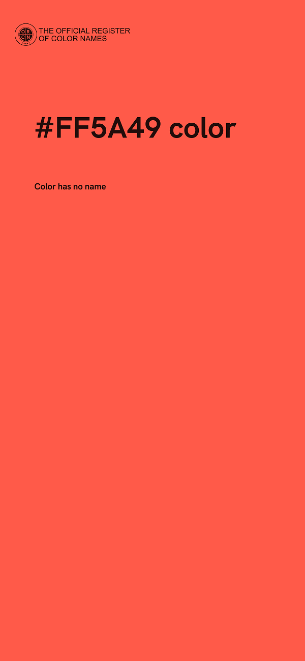 #FF5A49 color image