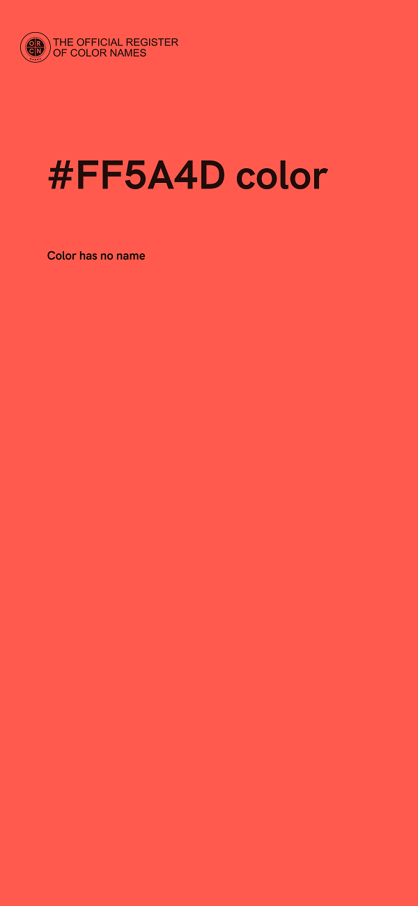 #FF5A4D color image