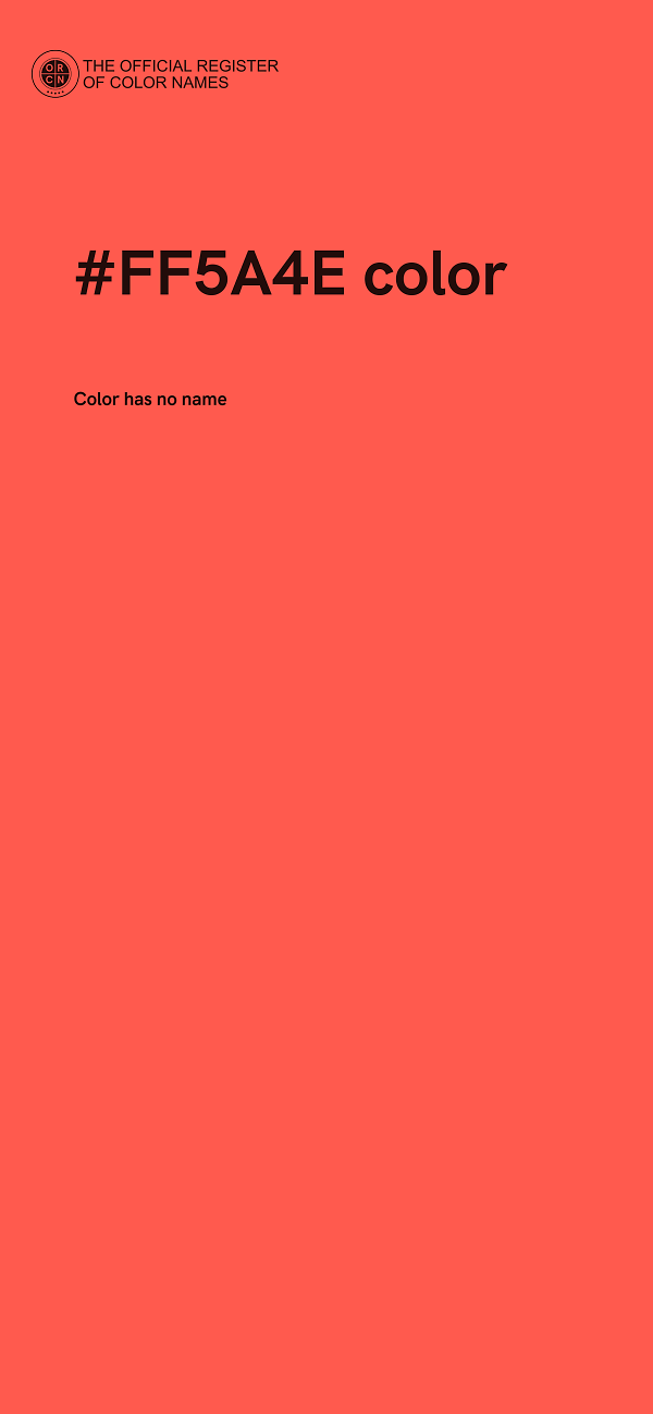 #FF5A4E color image