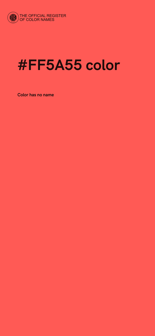 #FF5A55 color image