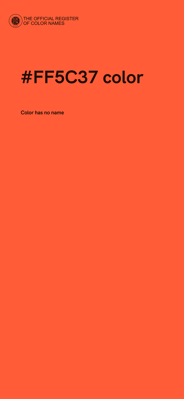#FF5C37 color image
