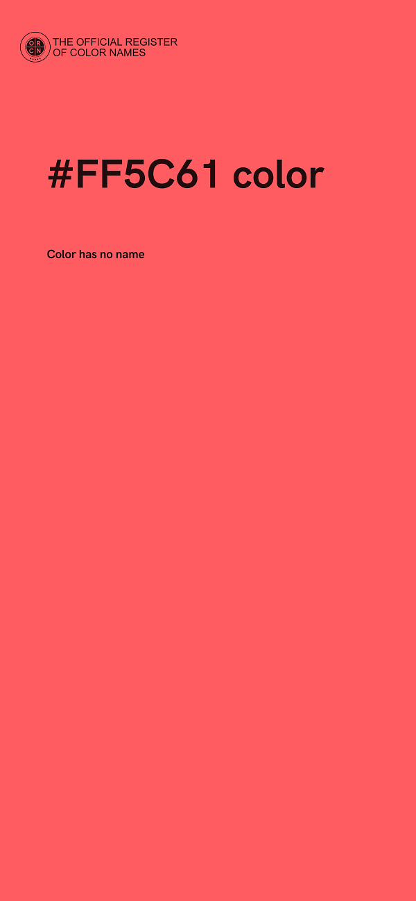 #FF5C61 color image