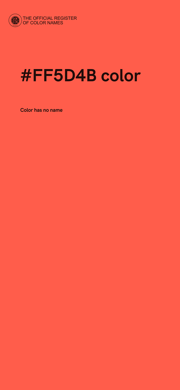 #FF5D4B color image