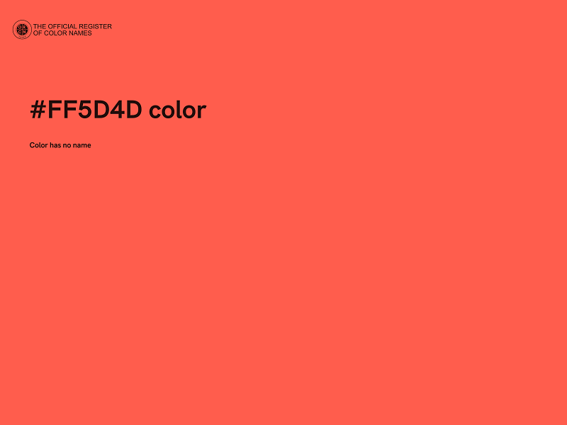 #FF5D4D color image