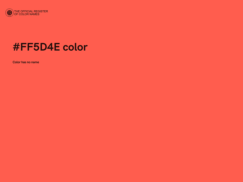 #FF5D4E color image