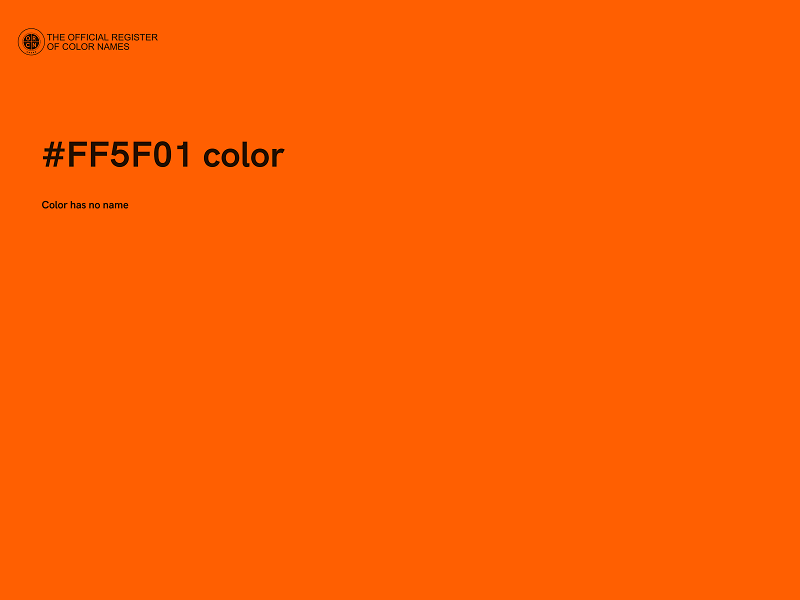 #FF5F01 color image