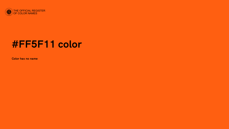 #FF5F11 color image