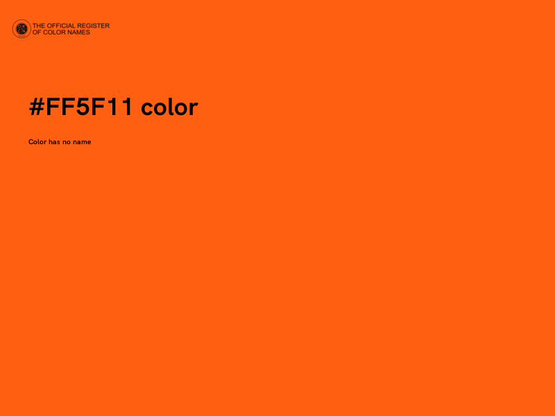 #FF5F11 color image