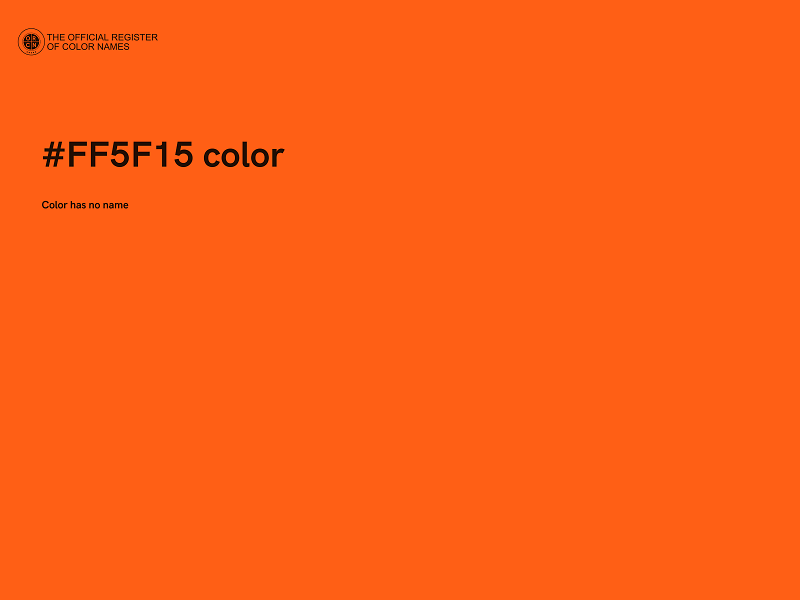 #FF5F15 color image