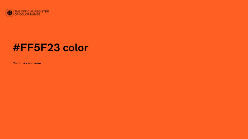 #FF5F23 color image