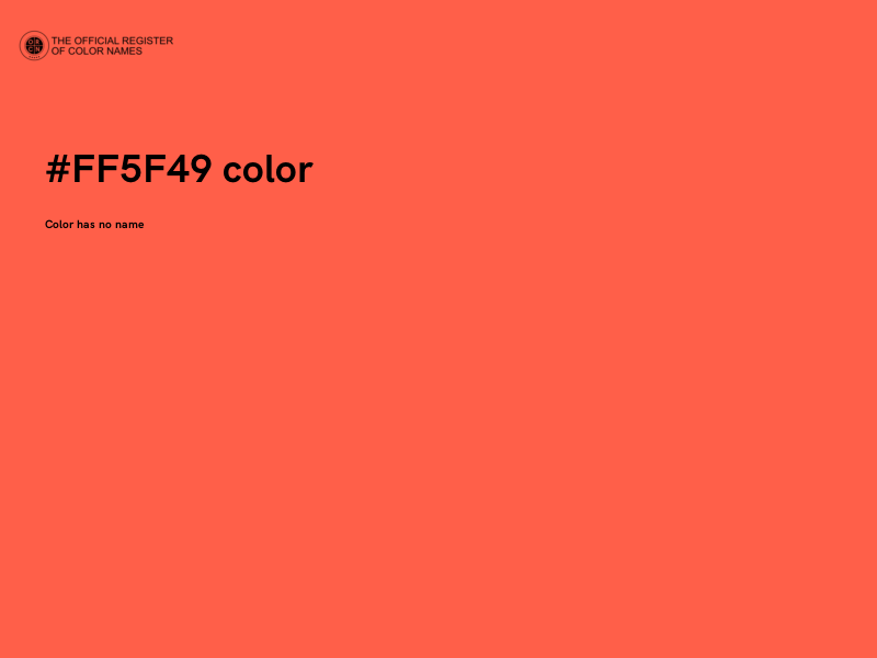#FF5F49 color image