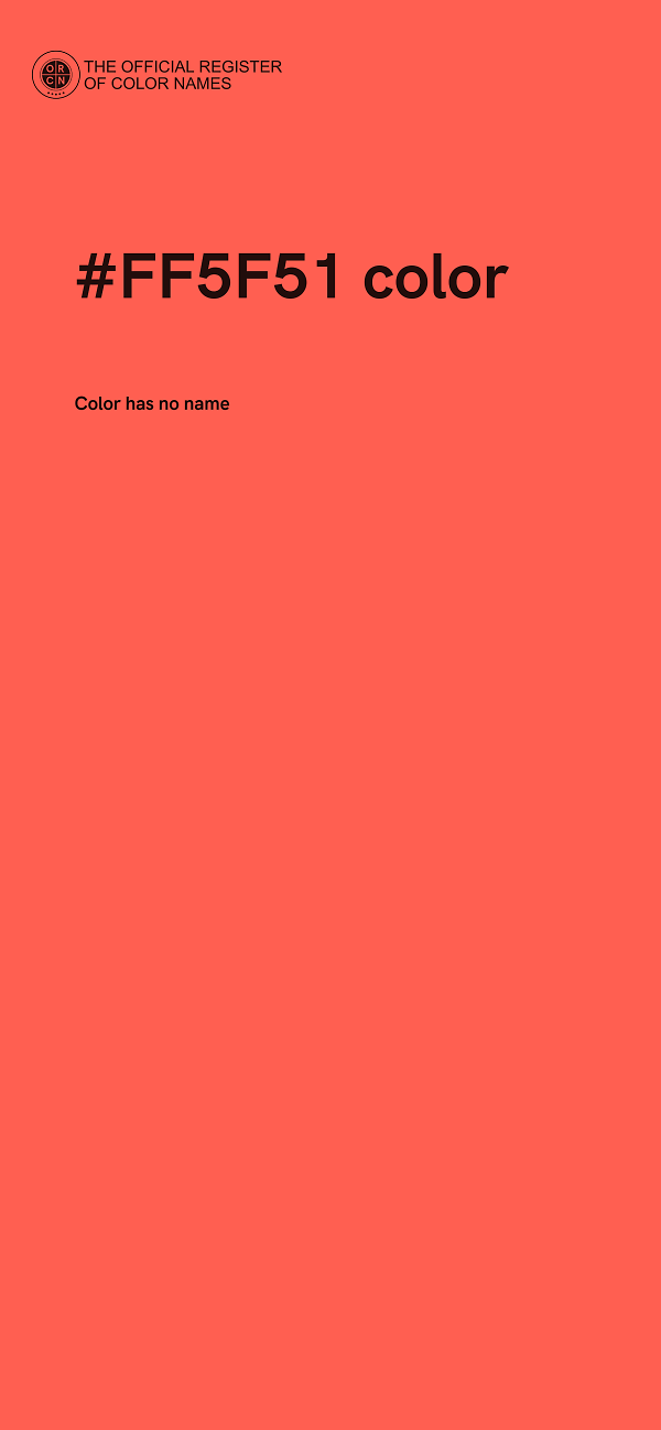 #FF5F51 color image