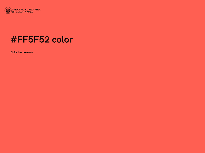 #FF5F52 color image