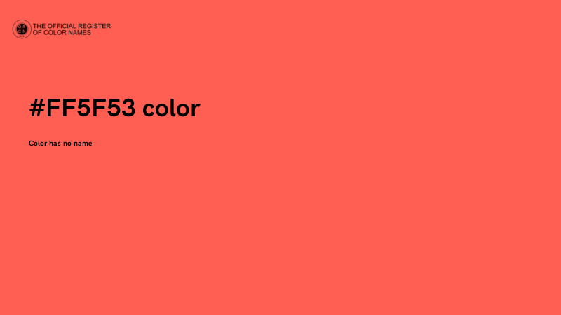 #FF5F53 color image