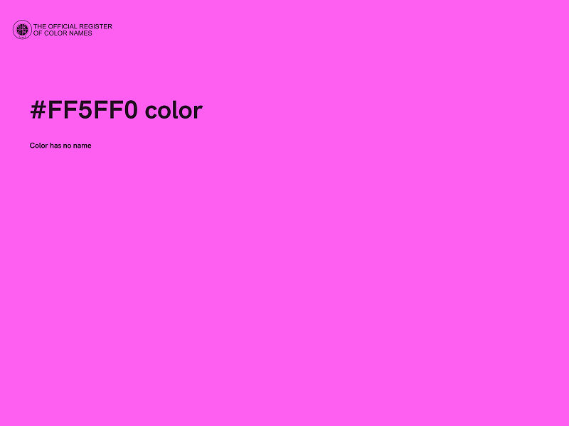 #FF5FF0 color image