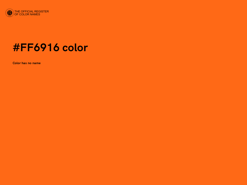 #FF6916 color image