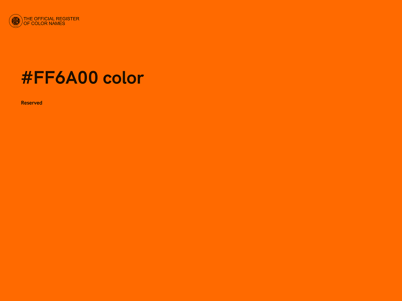 #FF6A00 color image