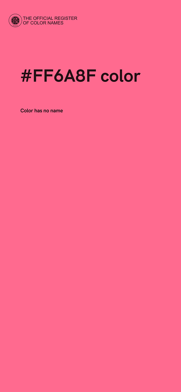 #FF6A8F color image