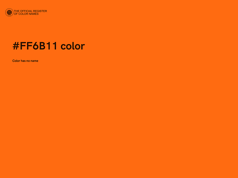 #FF6B11 color image