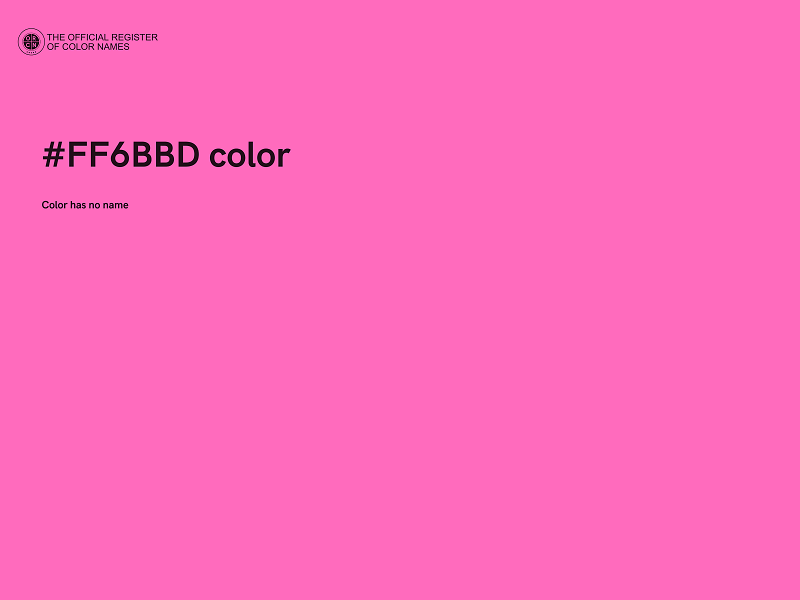 #FF6BBD color image