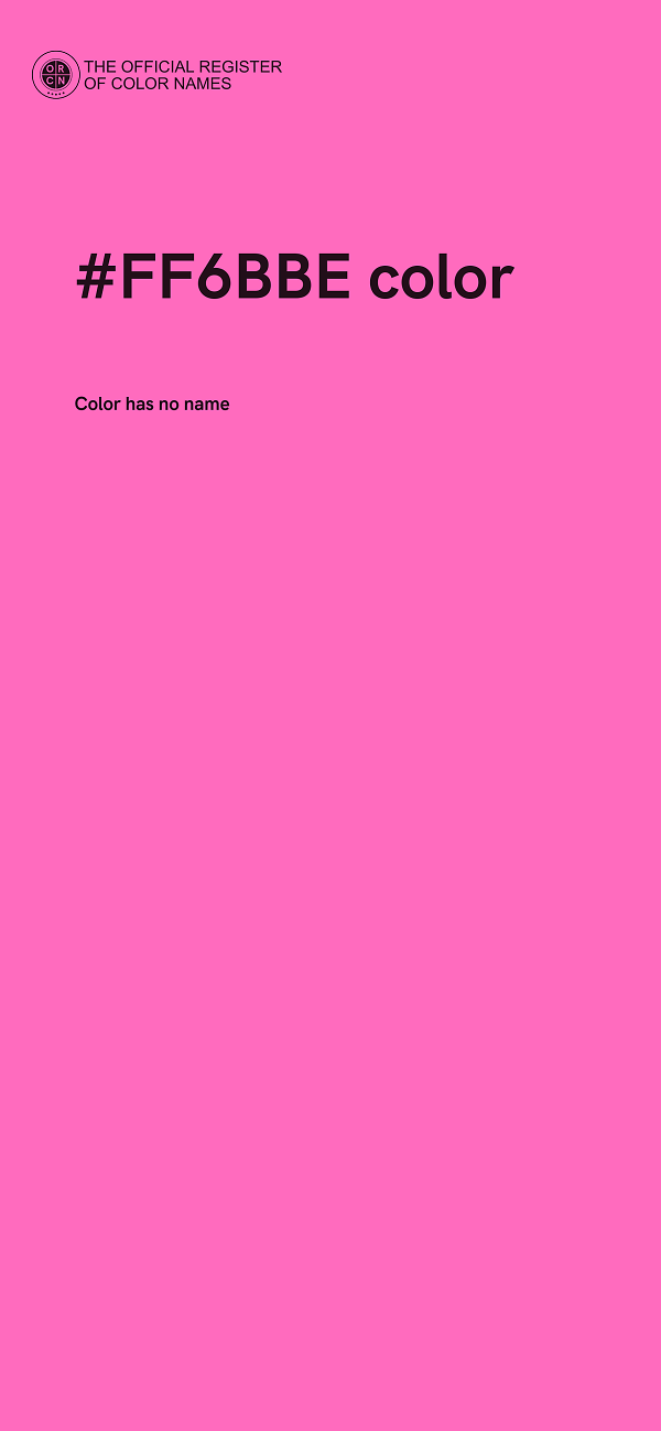 #FF6BBE color image