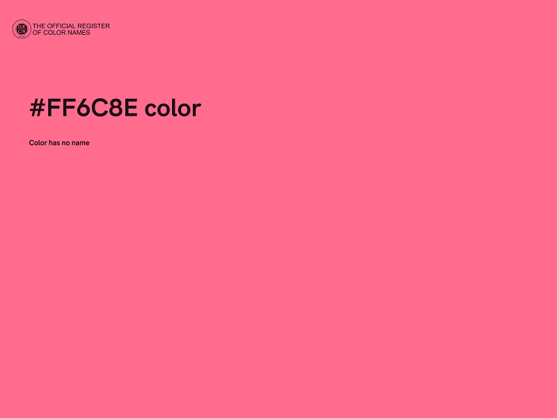#FF6C8E color image