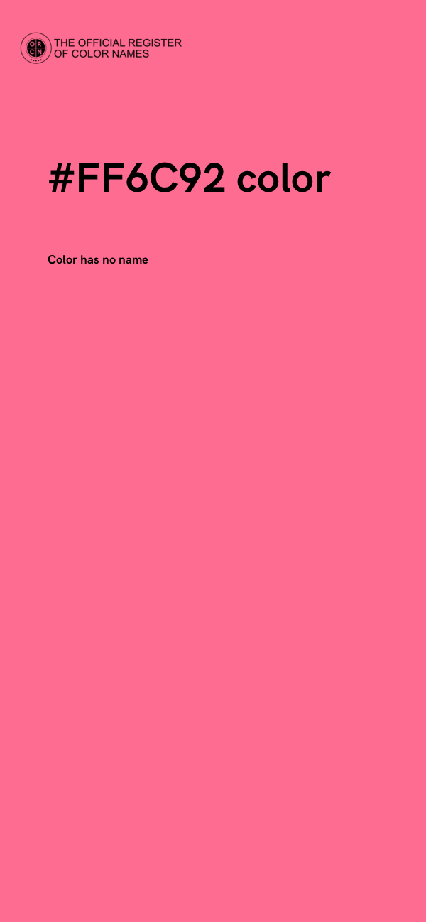 #FF6C92 color image