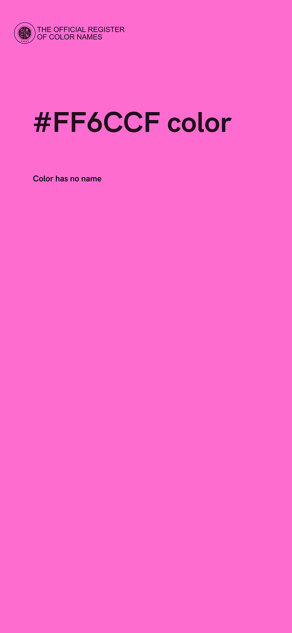 #FF6CCF color image