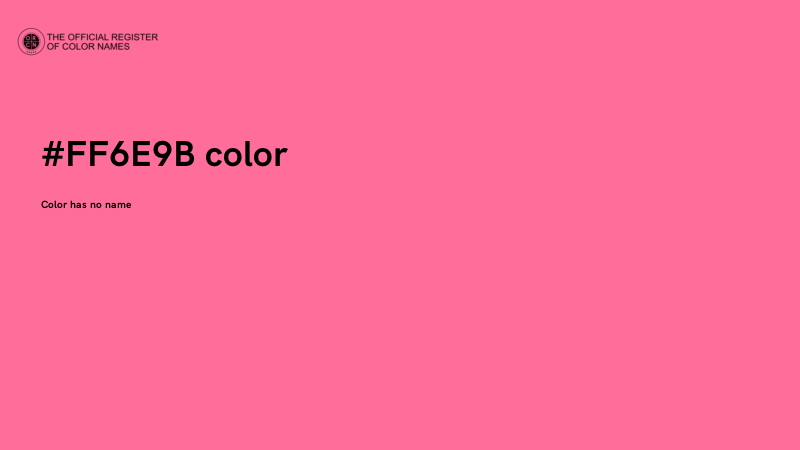 #FF6E9B color image