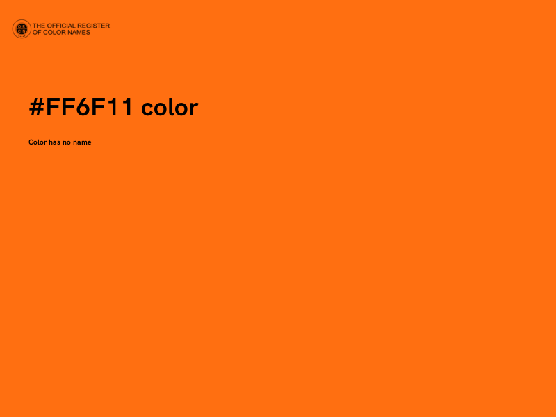#FF6F11 color image