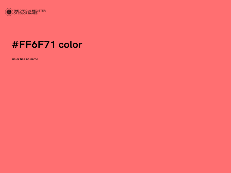 #FF6F71 color image