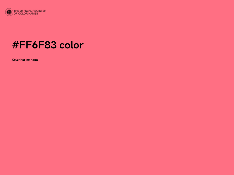 #FF6F83 color image