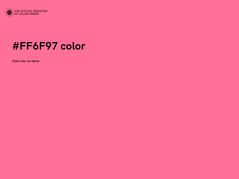 #FF6F97 color image