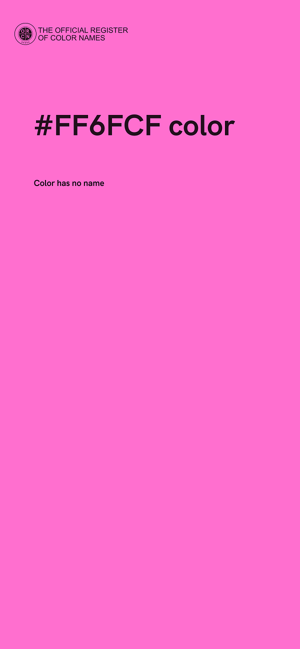 #FF6FCF color image