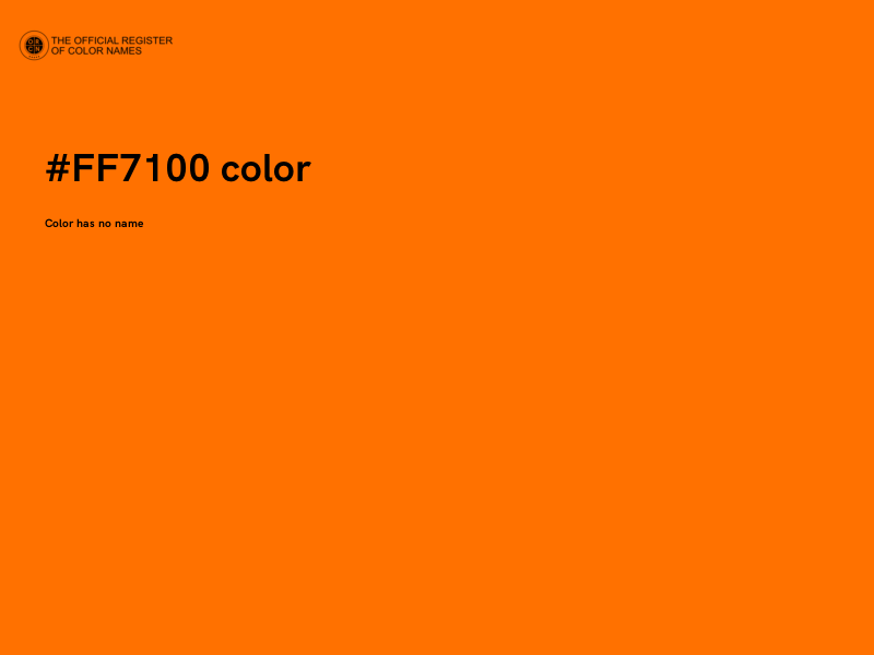 #FF7100 color image